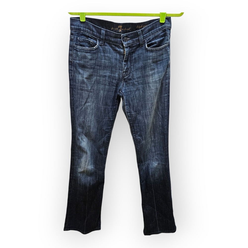 Seven For All Mankind Womens High Waist Bootcut Jeans Size 29 Dark Wash USA‎